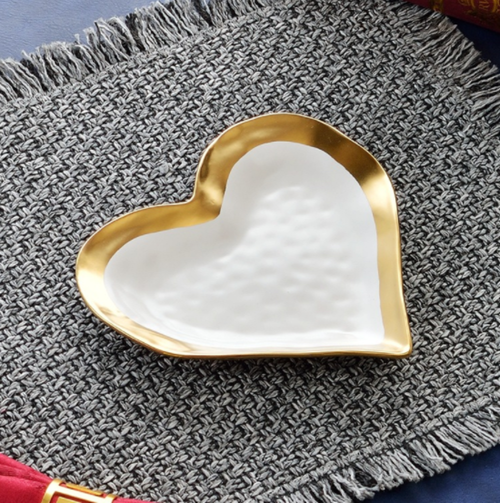 Phnom Penh Love assiette en céramique assiette alimentaire aux fruits plat en forme de coeur plats de cuisine assiettes de noël plat à dîner pour ustensile de cuisine