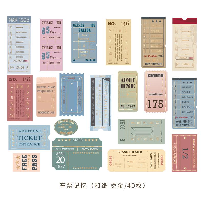 40pcs Vintage Poem Plants Gold Stamp Diy Stickers ... – Grandado