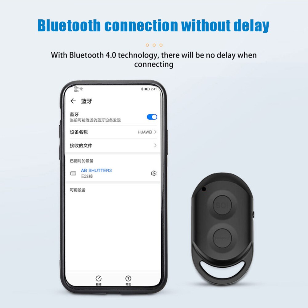 Bluetooth-compatible Mini Remote Controller USB Rechargeable Wireless Dual-button Self-timer Shutter For Smartphone Android IOS