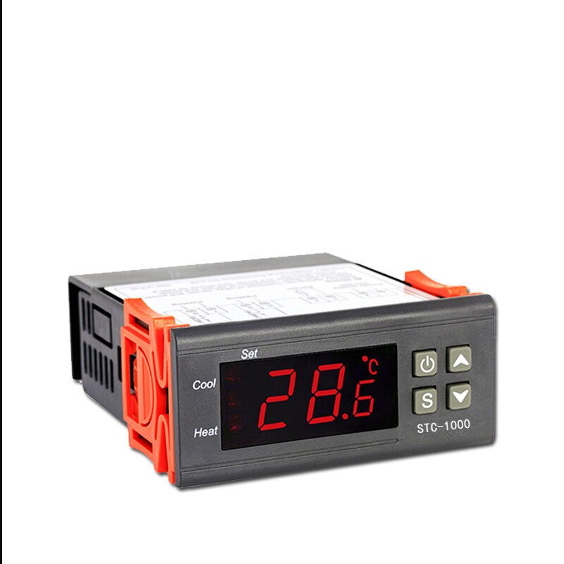 Digital LCD Temperature Controller Thermostat STC-1000 NTC Sensor Thermostat Regulator Heater Cooler Two Relay Output