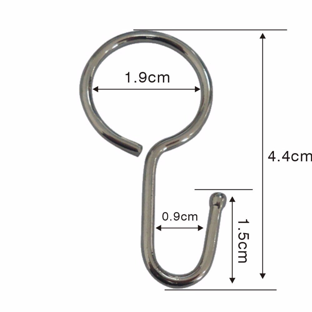 Anneaux pour rideaux avec crochets, accessoires pour rideaux, 100 pièces