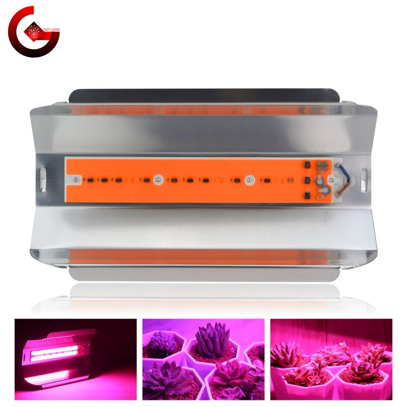 Volledig spectrum led kweeklamp 30w 50w 80w ac 110v 220v groeilamp binnenplantenlamp kas cob buitenschijnwerper