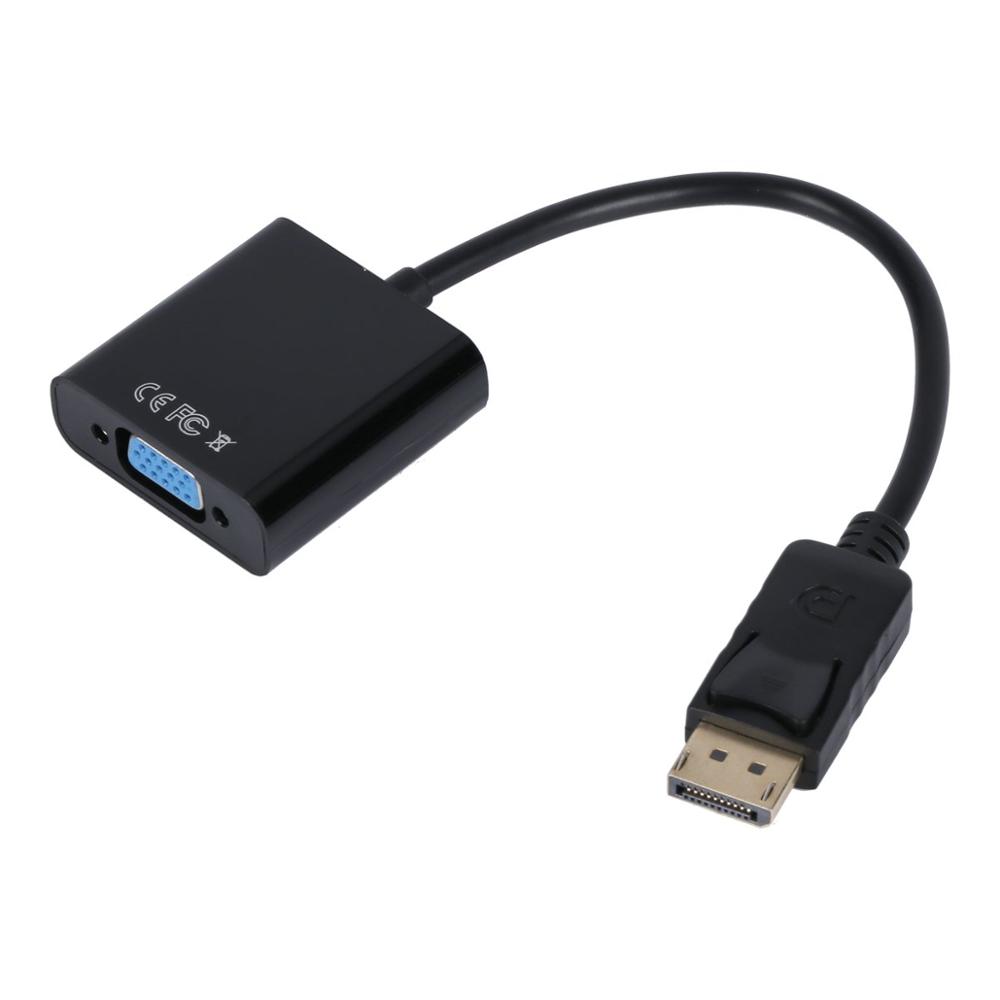 1080p DP DisplayPort Male naar VGA Female Converter Adapter Kabel Voorraad Zwart 50/60Hz Adapter kabel FS