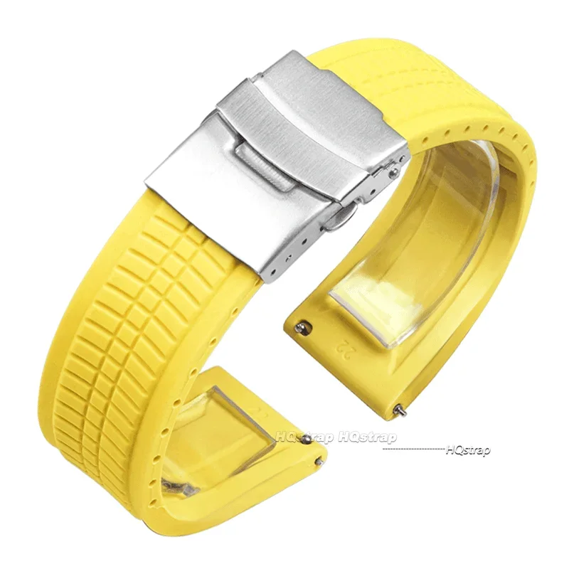20 Cinturini Orologio In Silicone Nero - 20/22 Mm, Sgancio Rapido, Universali Per Uomo