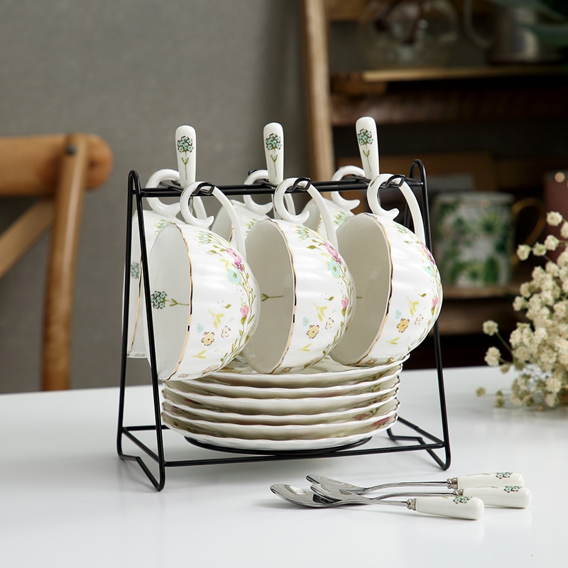 Reusable Porcelain Coffee Cup And Saucer Set Modern Travel Eco Friendly Cup And Saucer Tazas Originales Drinkware BD50CS