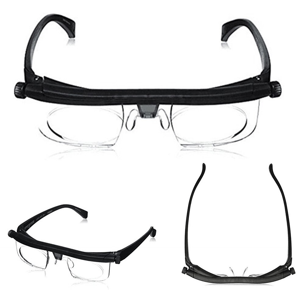 Gafas de aumento protectoras con bolsa de almacenamiento, lentes de fuerza ajustable, enfoque Variable, distancia de visión, Zoom