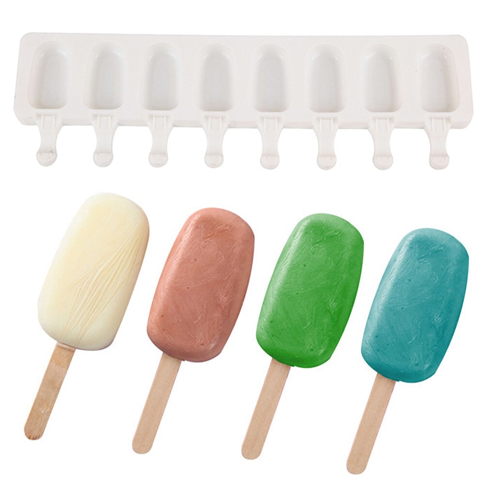 Molde para hacer polos de zumo de silicona genérica, práctico y duradero, accesorios de cocina portátiles, color blanco, reutilizable, 1 ud.