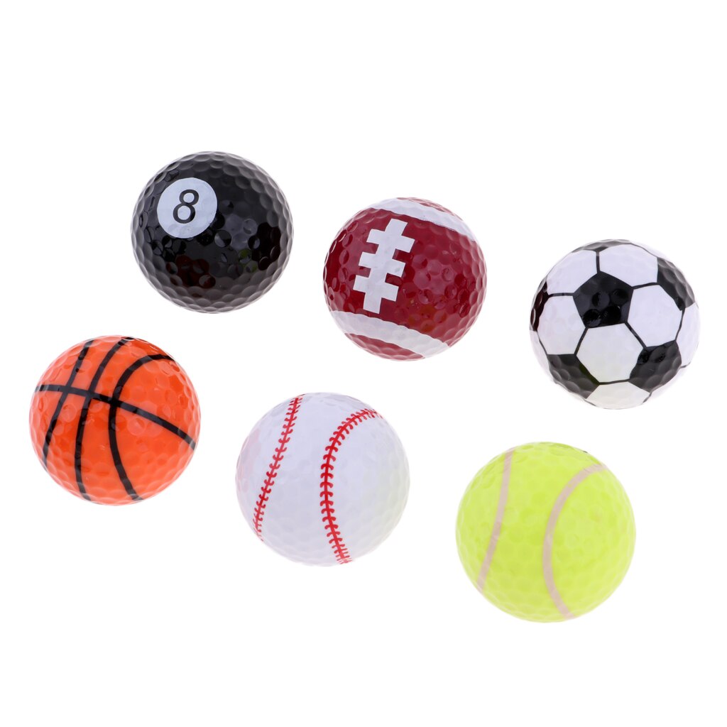 6 Golf Balls Basketball Football Volleyball Tennis Baseball 8-Ball Golf
