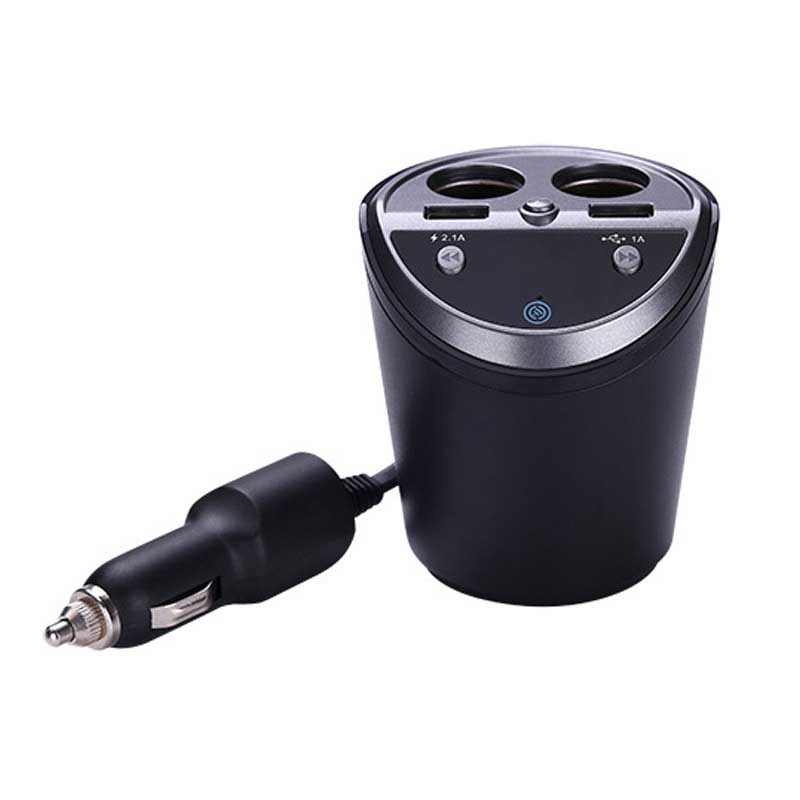 Autoladegerät für iphone, mobiltelefon, freisprecheinrichtung, fm-transmitter, bluetooth-autokit, lcd-display ,  mp3- player, dual-usb-autoladegerät: Default Title