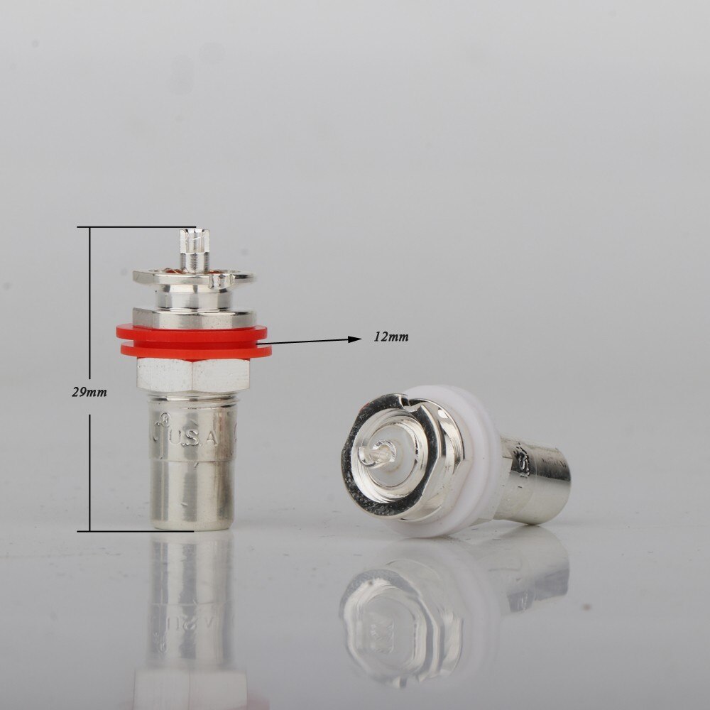 8 Stuks RS3006 Verzilverd Rca Phono Chassis Panel Mount Vrouwelijke Socket Adapter