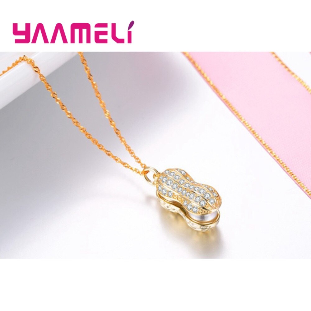 925 halsketten mit anhängern aus sterlingsilber und natürlichen süßwasserperlen in erdnussform, koreanischer schmuck für damen, Datum-Datierung