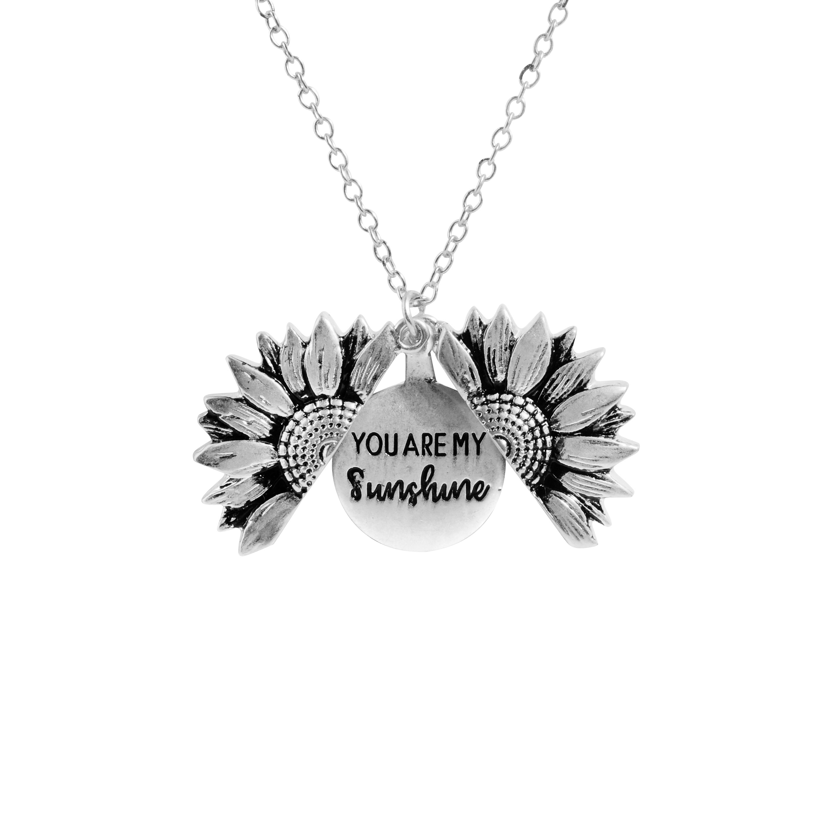 Collier en or avec pendentif tournesol pour homme et femme, médaillon ouvert, document, You are my Dominique, , directe gratuite, , 2025