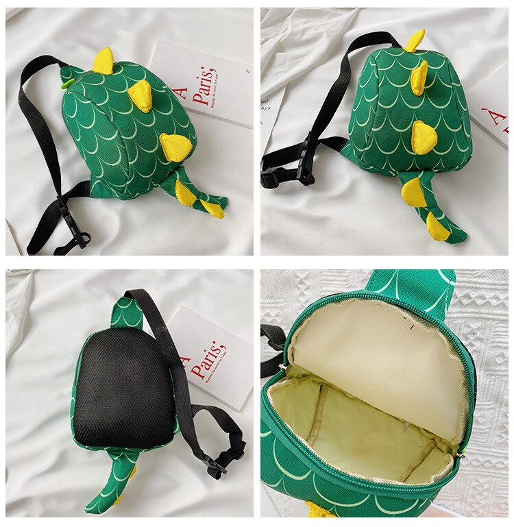 Kinderen Dinosaurus Borst Zak Mode Leuke Cartoon Nylon Portemonnees Crossbody Schoudertas High Street Style Reizen Fanny Tas