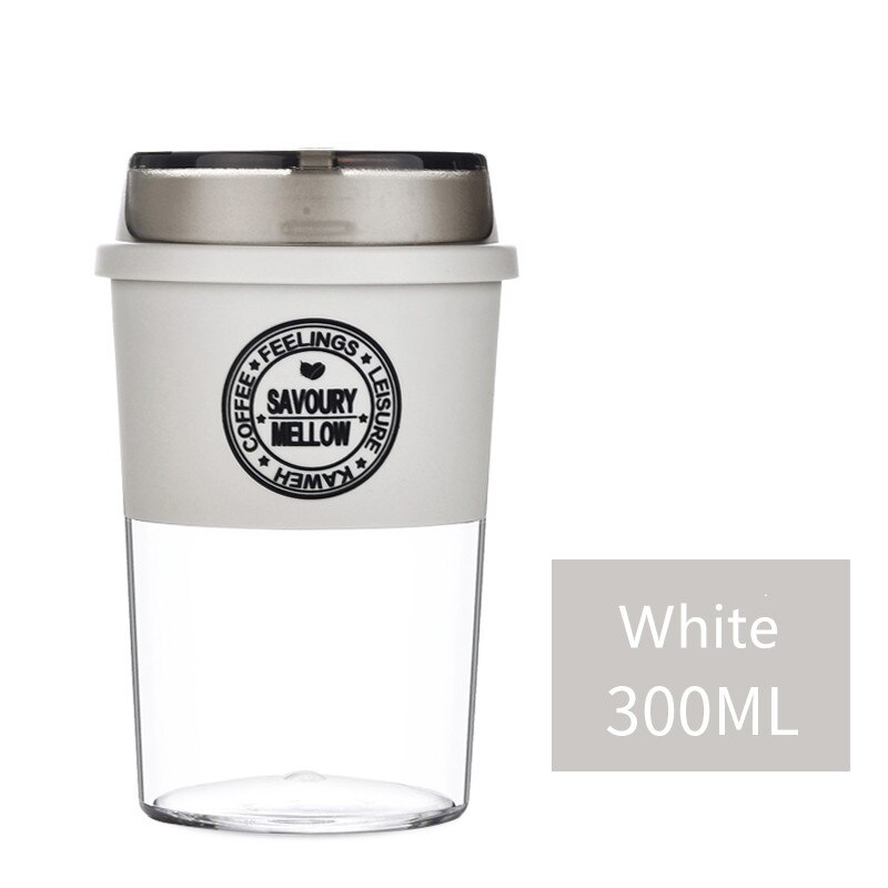 Bærbar 300ml/400ml- tritan materiale kaffekrus anti-skoldning lækagesikker te mælkekop rejse krus til: 300ml hvide