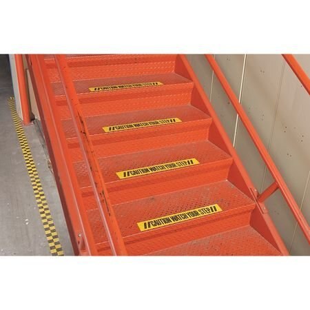 5cm*5m/Roll Caution/Watch Your Step Self Adhesive Anti-slip Non Skid Abrasive Safety Tape Non Slip Warning Tape for Stairs Floor