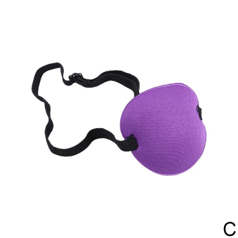 Unisex Pirate Eye Patch Black Single Eye Mask Adjustable Eye Pirate Costume Mask Child Halloween Patch Concave Cosplay Prop: purple
