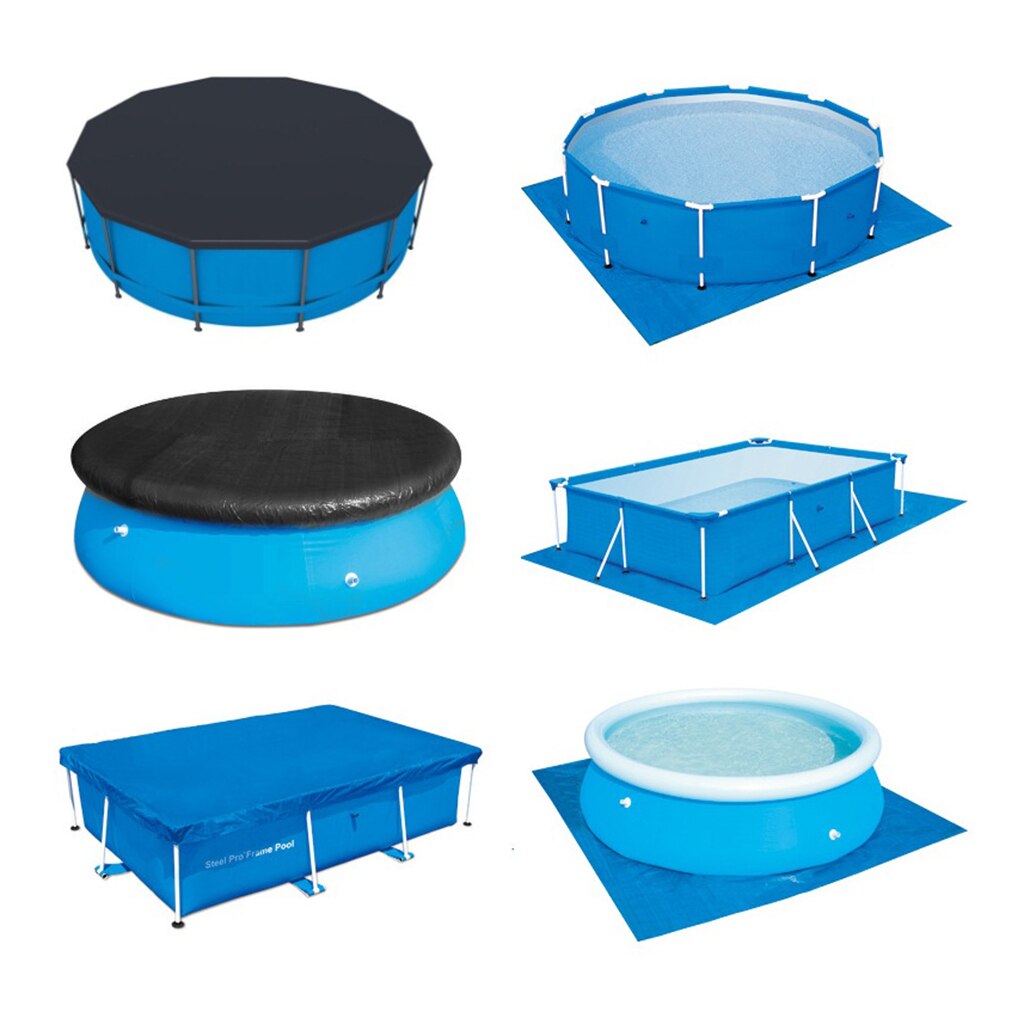 Durable Tarp Tarpaulin Garden Swimming Pool Cover Folding Paddling Pool Sheet
