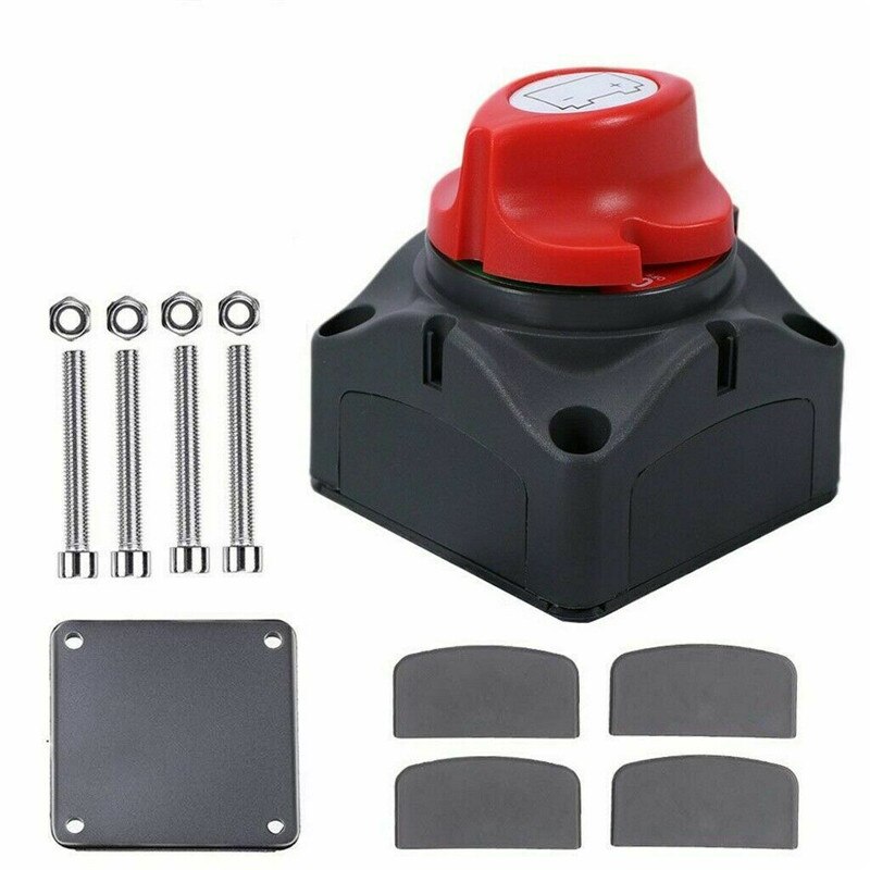 12V Battery Isolator Disconnect Rotary Switch Cut on/Off AUTO -Removable Knob Marine Battery Isolator Cut Off Kill Switch Boat