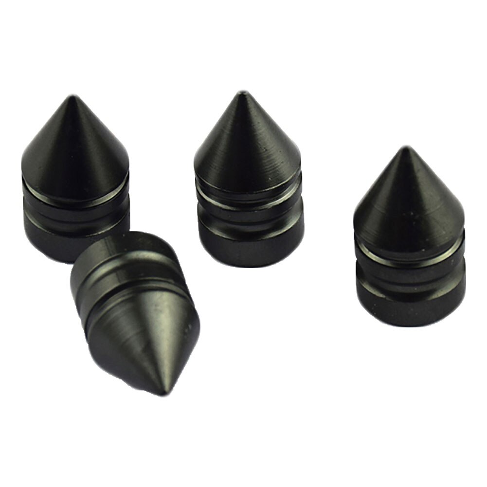 Válvula de aire para neumático de coche, 4 Uds., con forma de torre, de Metal, a prueba de polvo: Gris oscuro