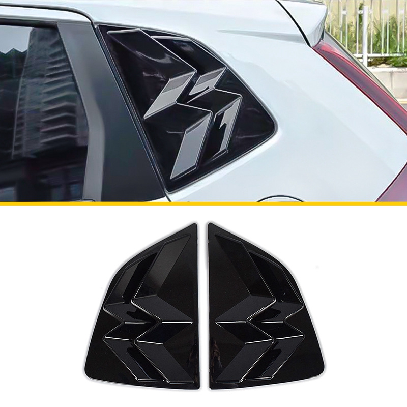 Auto Gloss Black Side Window Louvre Shutter Cover Trim Voor Honda Fit Jazz: Default Title