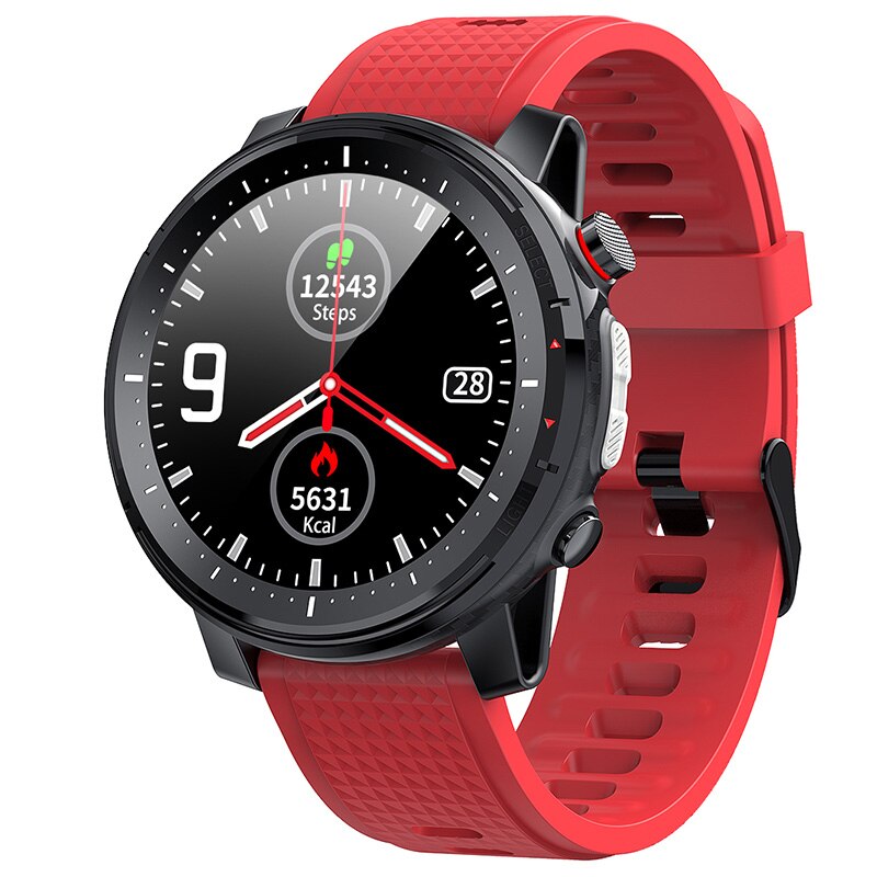 Timewolf el feneri akıllı saat erkekler için 2020 IP68 su geçirmez Smartwatch Android Reloj Inteligente akıllı saat erkekler kadınlar için: Red