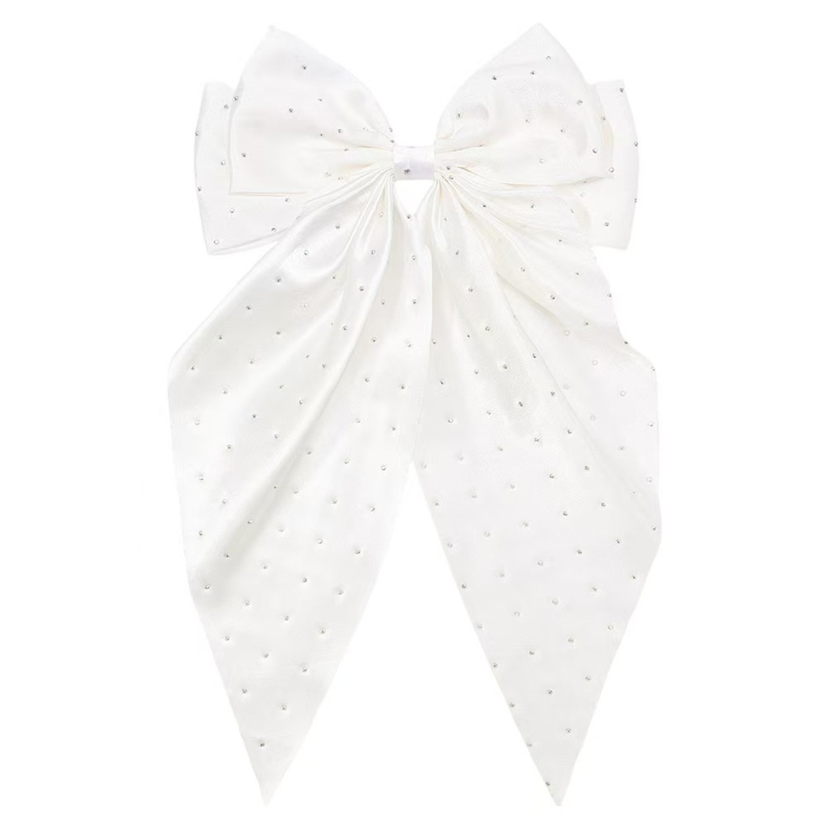 Horquilla con lazo para niña, pasador de cinta de gasa, accesorios para el cabello a la , tocado con Clip de primavera para mujer con lazo en la espalda: Azul