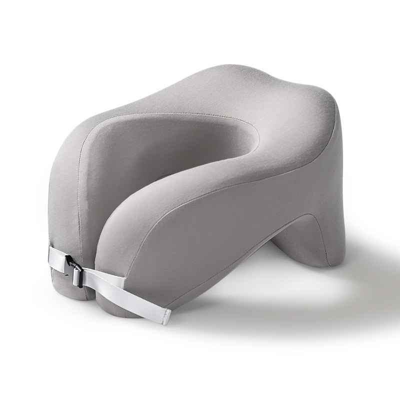 Almohada de viaje en forma de U, almohada de espuma viscoelástica pura para el cuello, para avión, oficina, siesta, almohadas cervicales, vuelo, cabeza para dormir, soporte para el cuello