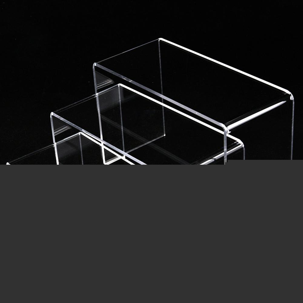 3 Tier Clear Acrylic Display Stand Multi-functional Shoe Display Flowerpot Storage Rack,Watch Cosmetics Display Shelf Holder: Default Title