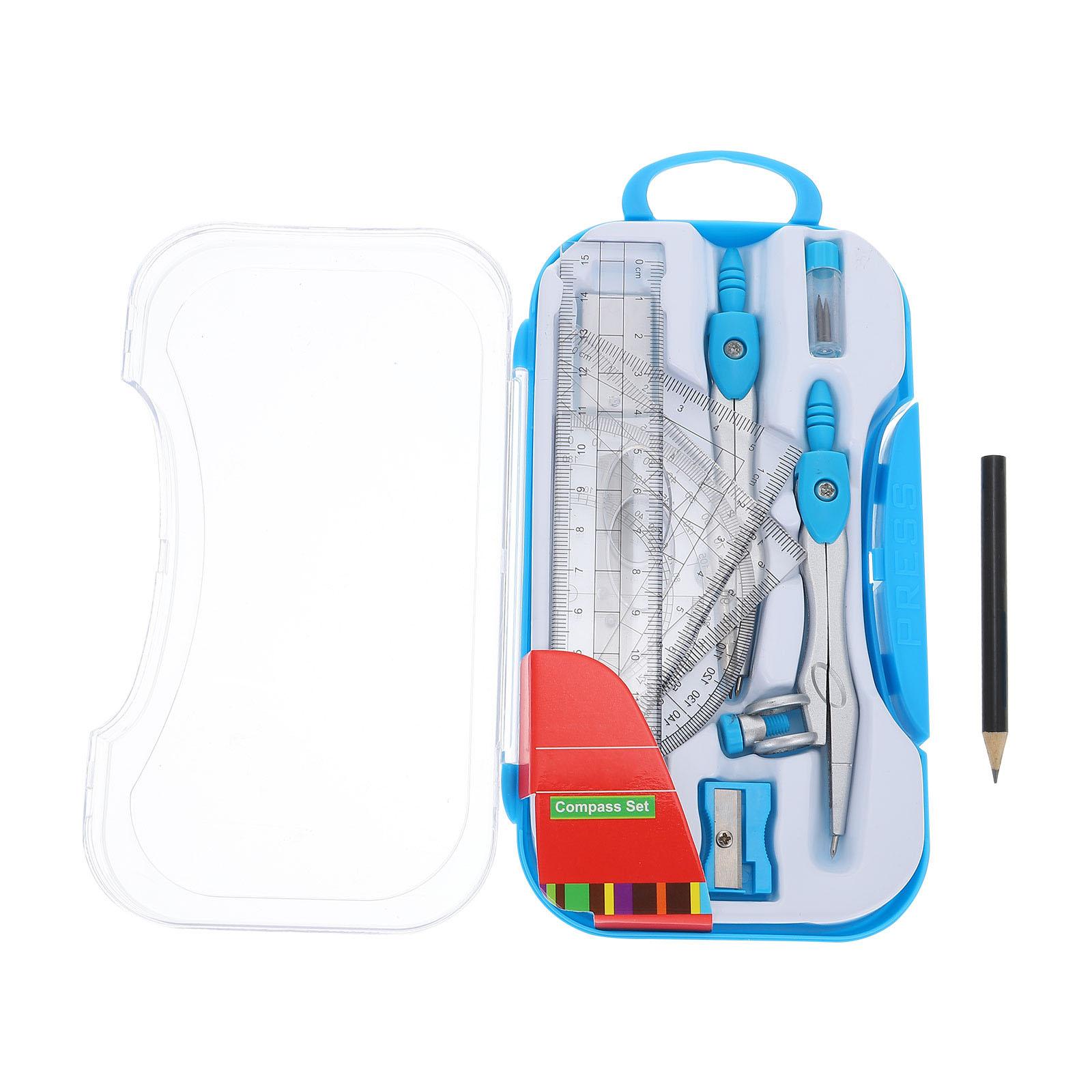 Drafting Tools Set Compass Ruler Drawing Kit for Engineer Student Architect Portable Storage Box Equipped