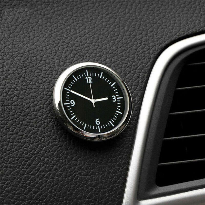 Car Clock Luminous Mini Auto Internal Stick-On Digital Watch Dashboard For Car Electronic Meter Car Clock Mechanics Nightlight: As Image