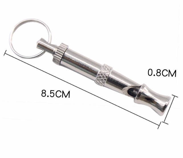 Dog Whistle Sound Wave Training Supplies Pet Dog Flute Ultrasonic Training Metal Tool with Keychain