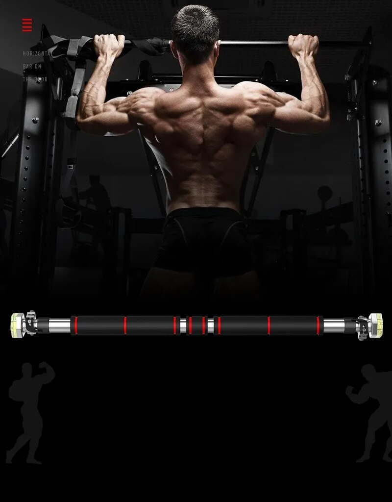 60-130CM Door Horizontal Bars Steel Adjustable Training Bars For Home Gym Workout Pull Up Chin Up Sit Up Bar Fitness Equipment
