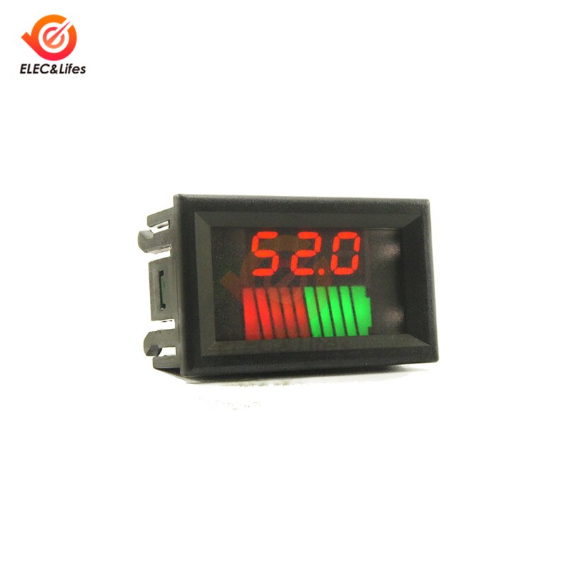 DC 12V 24V 36V 48V 60V 72V Car Lead Acid Battery Capacity Indicator 10 Segment digital Lithium battery Charge Level Indicator