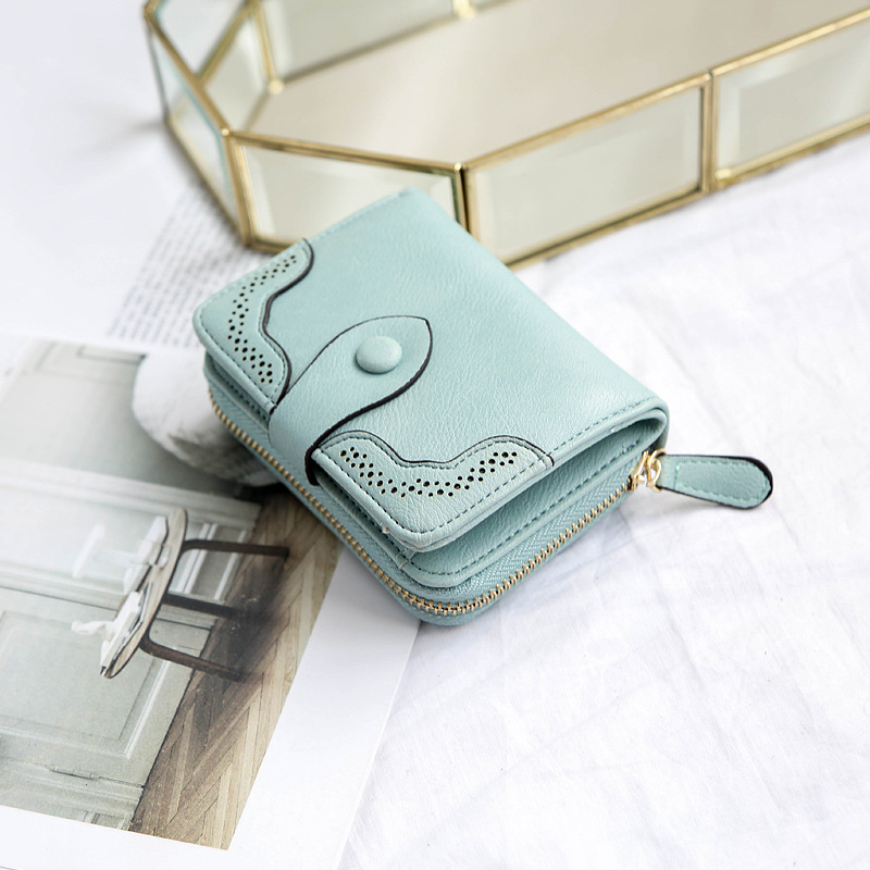 nouvelles femmes portefeuilles en cuir synthétique pour femmes court sacs à main dames de argent sac petit mignon pochette porte-carte Carteras