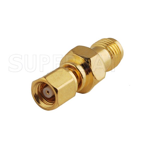 Superbat 5 PCS SMA-SMC RF Adapter SMA Female Jack to SMC Male Plug Straight Gold-pleated