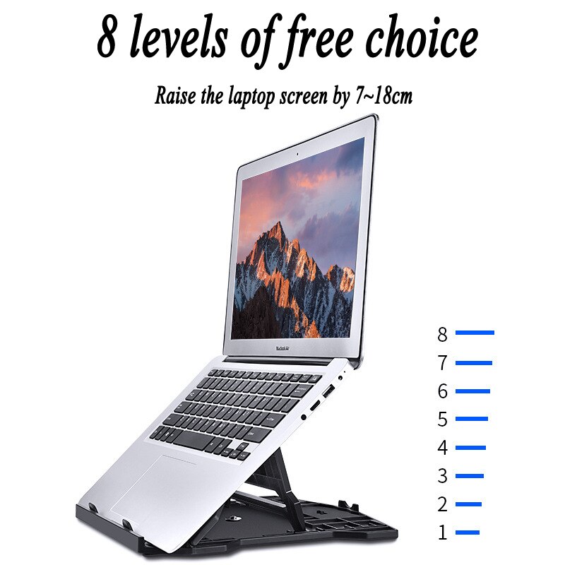 Tragbarer laptopständer mit klappmechanismus, büro-computerstütze für macbook pro, air und notebooks, kompatibel mit 10 to 17 zoll-geräten