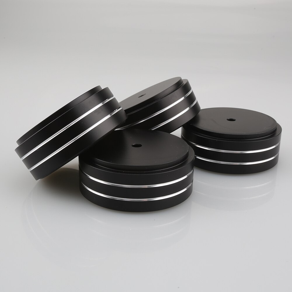 4 sztuk 58x22mm aluminium HIFI AMP stojak izolujący głośnik gramofon DAC podkładka pod stopy złoto srebro stopy głośnika wzmacniacz bulwy