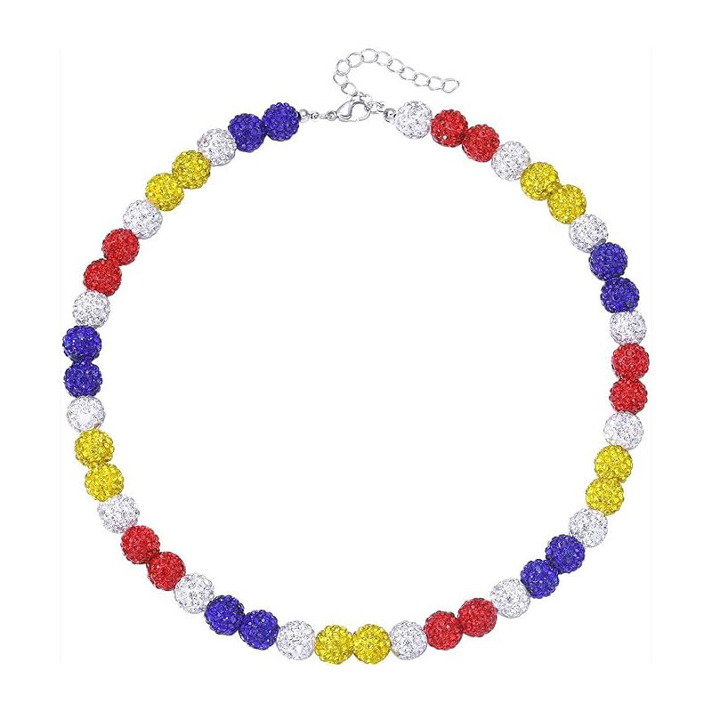 Collier de baseball pour hommes, collier de baseball scintillant, boule de strass, collier de perles, joueurs de baseball, bijoux inspirés des amoureux