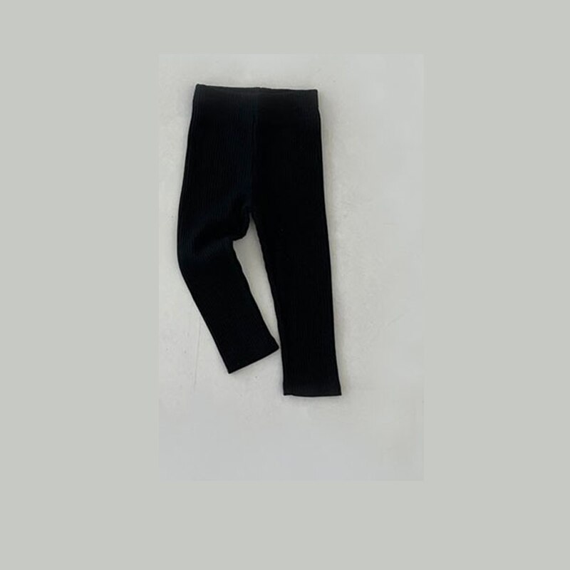 2022 stile coreano bambino Leggings a costine pantaloni Casual a righe bambino ragazze ragazzi primavera autunno vestiti di cotone bambino vestito per bambini: Black / 90 24M