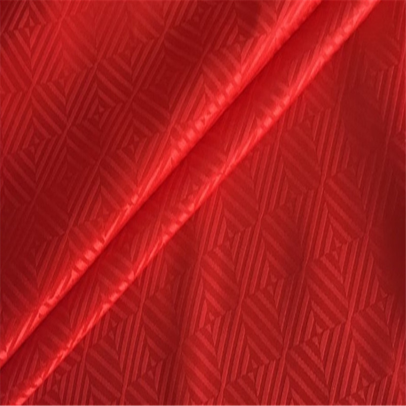 Jacquard silke bomuldsstof 16 momme bånd klassisk mønster brokade silke blend materiale til fremstilling af smukke tøj: 2 røde