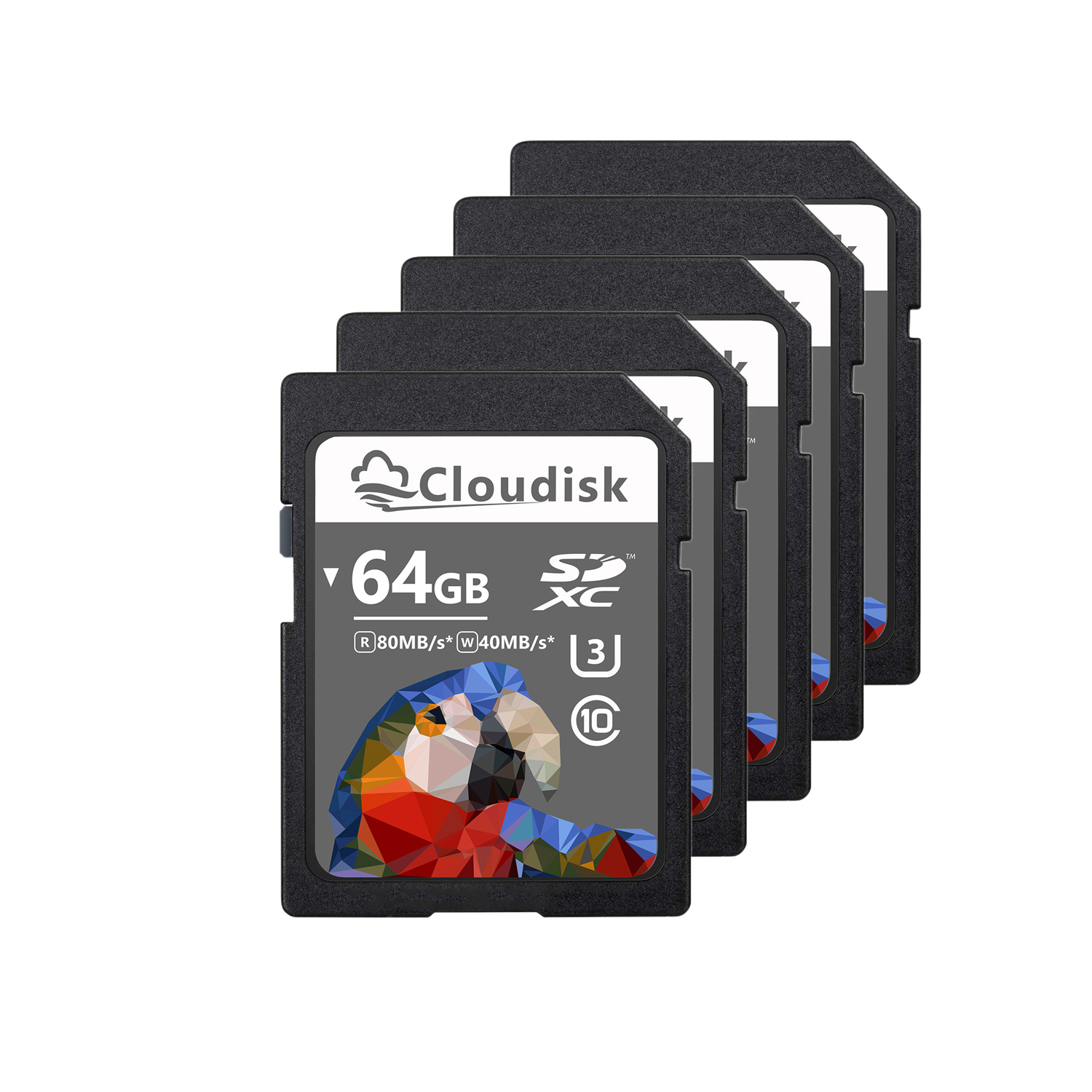 Cloudisk 5 stücke SD Karte 128GB 64GB SDXC U3 V30 Flash Speicher Karte 32GB 16GB 8GB 4GB SDHC Class10 Für Kamera DV SLR: 16GB