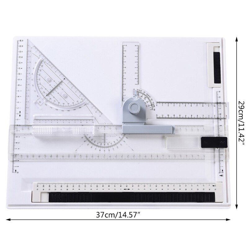 Portable A4 Drawing Board Table with Parallel Motion Adjustable Angle Draftsman Art Painting Drawing Tools
