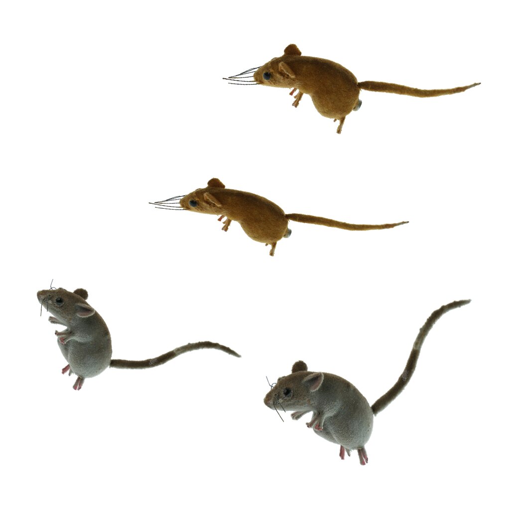 4 x Handcraft Realistic Mouse Animals Ornament Wall &amp; Plant Hang for Home/Desktop/Garden/Patio/Yard