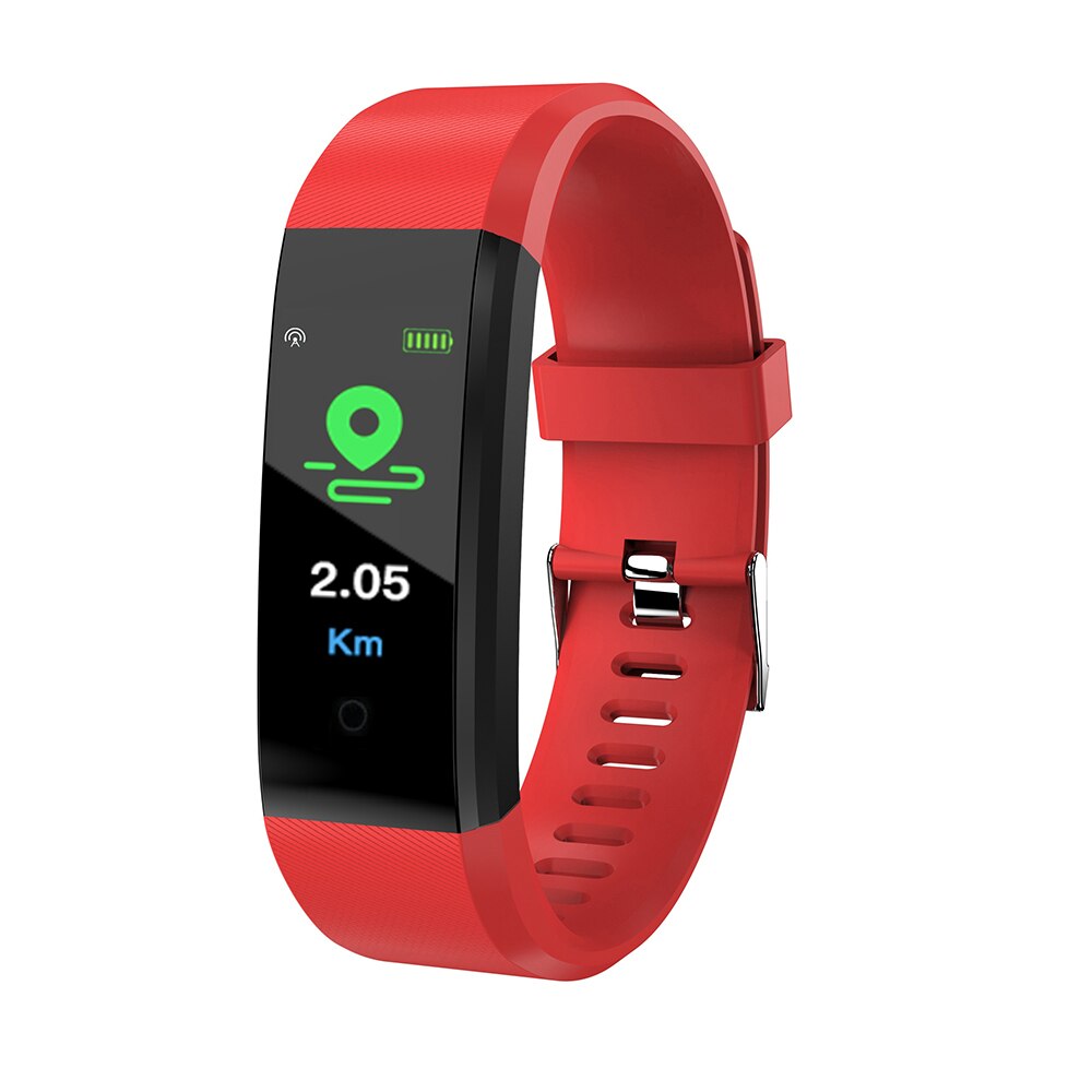 Pulsera inteligente deportiva resistente al agua IP67, con pantalla TFT de 0,96 pulgadas, control del ritmo cardíaco y de la presión arterial, para Fitness y calorías: A