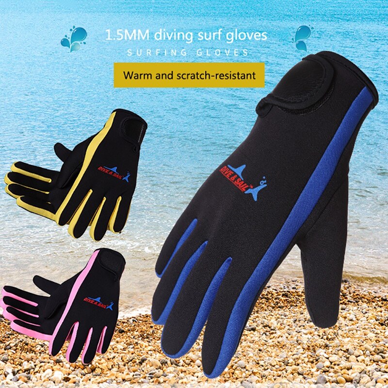 Dykkerhandsker 1.5mm neopren svømning dykning handsker skridsikker varm svømning snorkel surf handsker dykkerudstyr