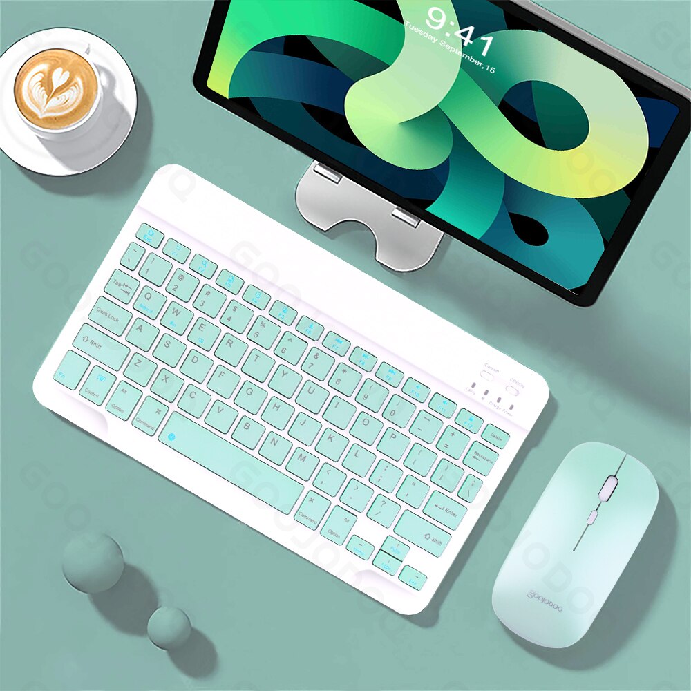 Korean Wireless Keyboard and Mouse Bluetooth Keyboard For iPad Pro 12 Tecaldo Bluetooth For Xiaomi Samsung iPad Keyboards