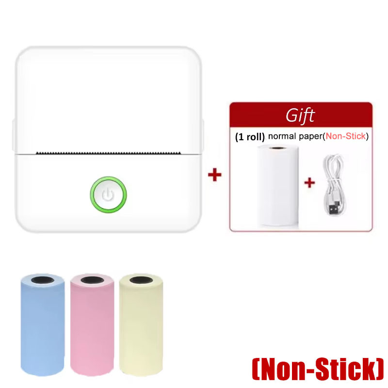 X6 mini HD printer portable sticker label Printer Bluetooth pocket thermal printer with paper for student note inkless printing: GRAY