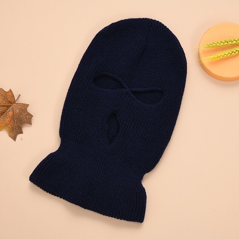 Saki máscara de malha capa protetora de inverno balaclava máscara facial completa para o inverno esportes ao ar livre cs inverno três 3 buraco chapéu de malha balaclava: 14