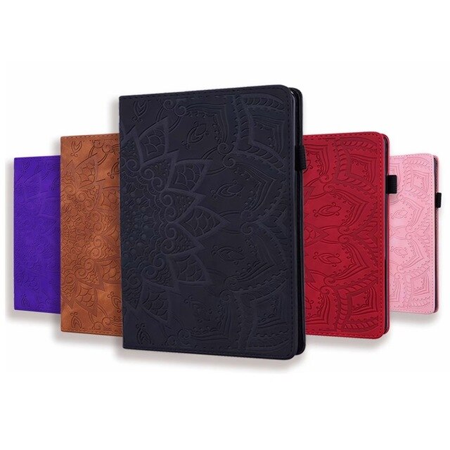 Tablet Bloem 3D Emboss Pu Leather Cover Voor Lenovo Tab M10 Case Funda 10.1 "TB-X505F TB-X505L TB-X505X TB-X605L TB-X605F: Random Color