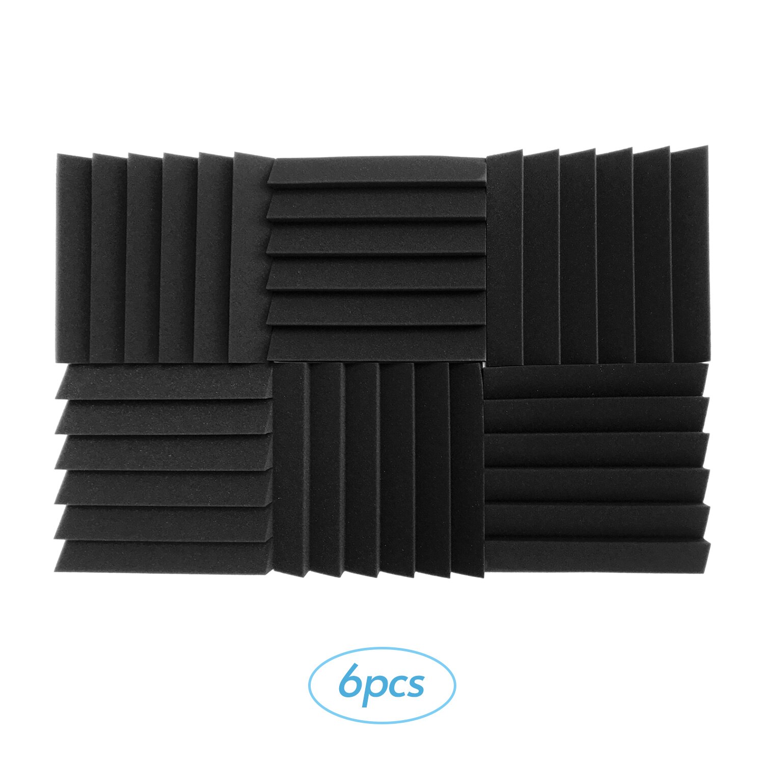 12*12*2inch High Density Studio Acoustic Foams Panels Sound Insulation Foam Fire Retardant for Studio KTV Broadcast: 6 PCS
